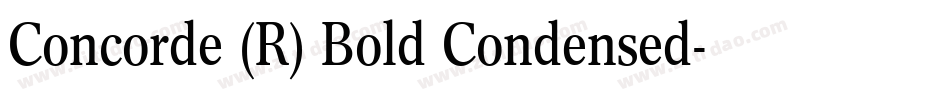 Concorde (R) Bold Condensed字体转换